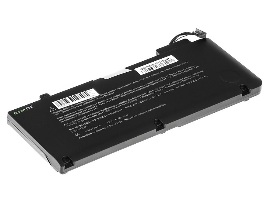 Green Cell Battery for Apple Macbook Pro 13 A1278 (Mid 2009, Mid 2010, Early 2011, Late 2011, Mid 2012) / 11,1V 4400mAh
