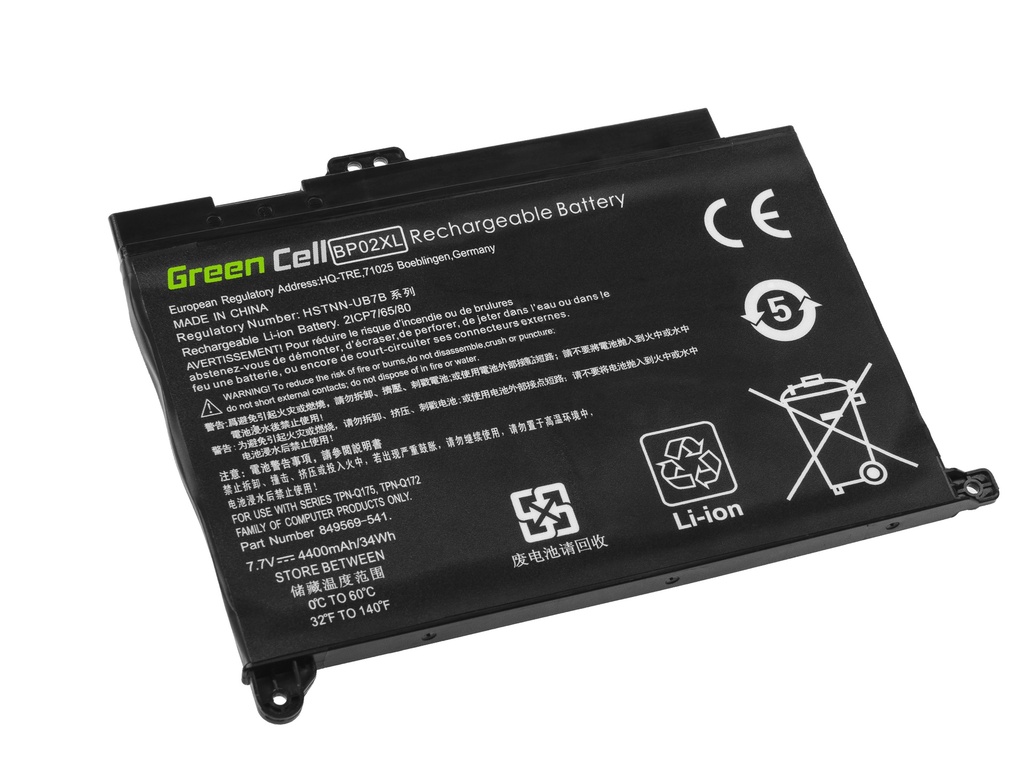 Laptop Battery Green Cell BP02XL for HP Pavilion 15-AU 15-AU051NW 15-AU071NW 15-AU102NW 15-AU107NW 15-AW 15-AW010NW