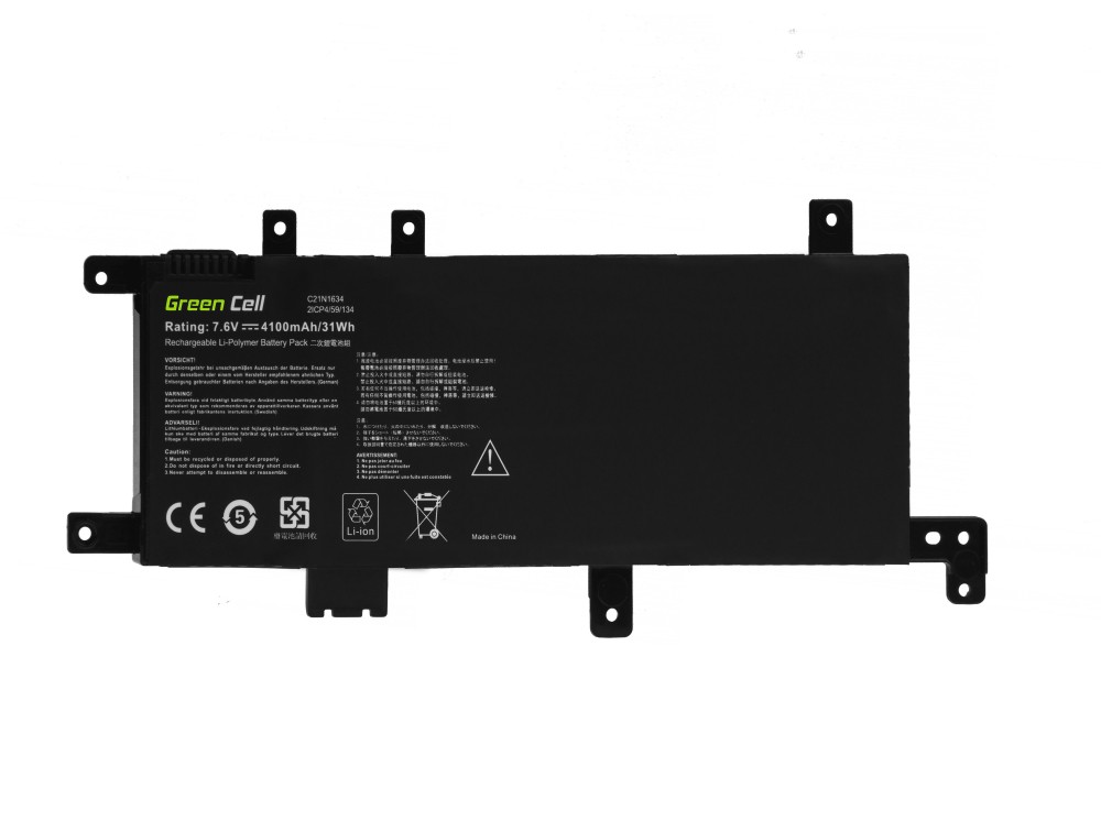 Battery Green Cell C21N1634 for Asus F542 F542U F542UQ VivoBook 15 R542 R542U R542UA R542UF R542UQ X542 X542U X542UA X542UF