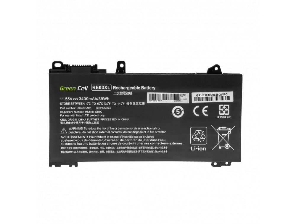 Battery Green Cell RE03XL for HP ProBook 430 G6 G7 440 G6 G7 445 G6 G7 450 G6 G7 455 G6 G7 445R G6 455R G6