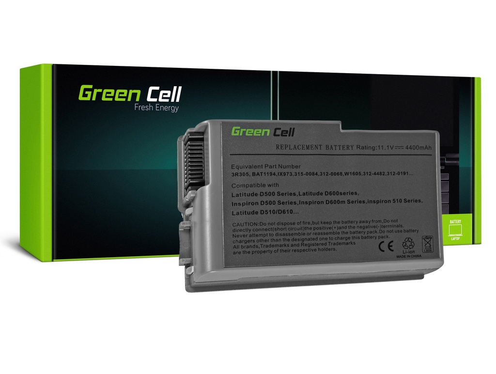 Батерија Green Cell за Dell Latitude D500 D505 D510 D520 D530 D600 D610 / 11,1V 4400mAh