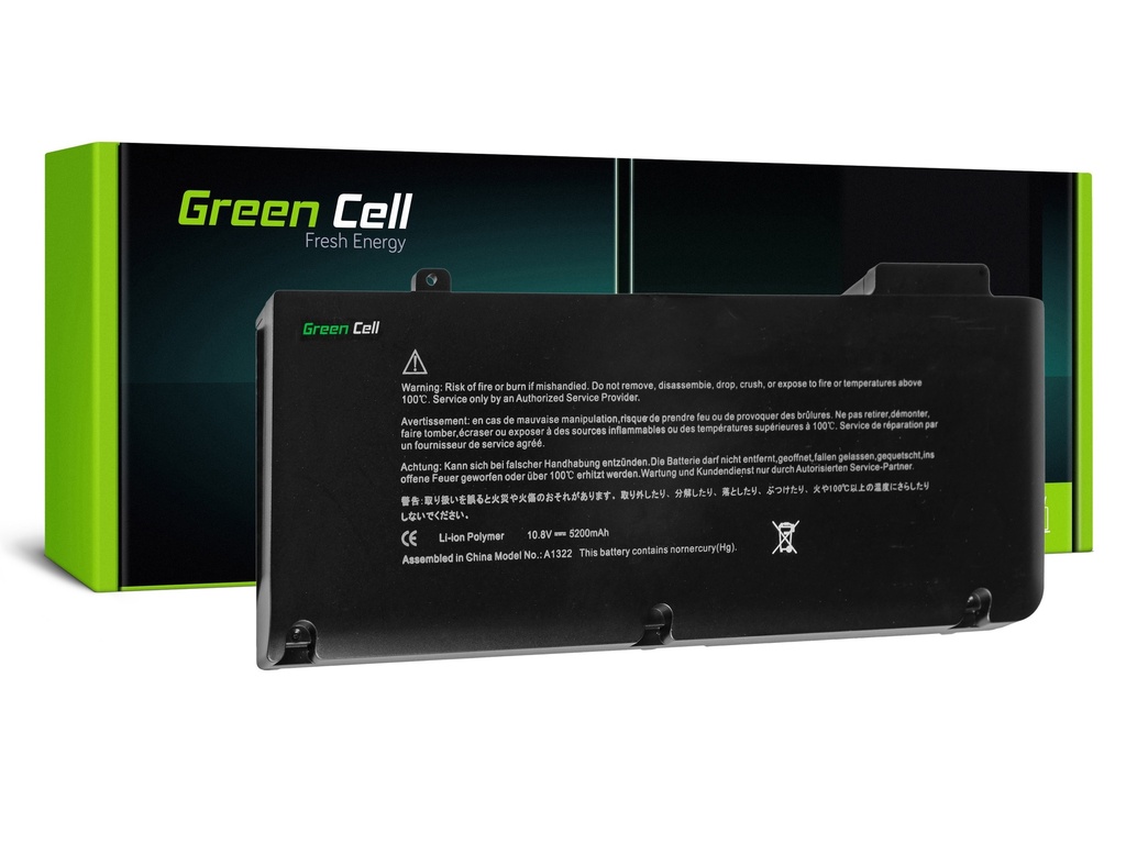 Батерија Green Cell за Apple Macbook Pro 13 A1278