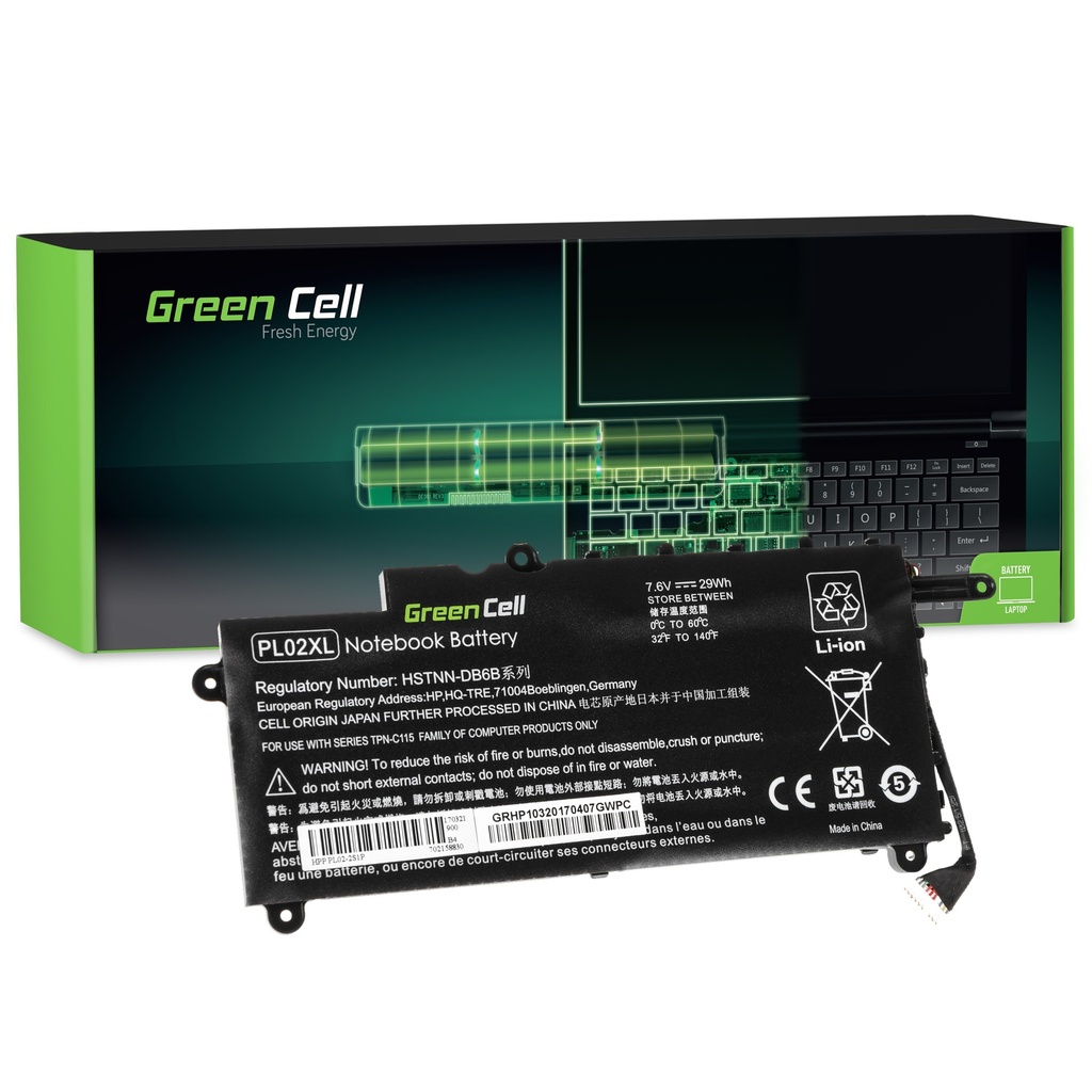 Батерија Green Cell за HP Pavilion x360 11-N HP x360 310 G1 / 7,6V 3400mAh