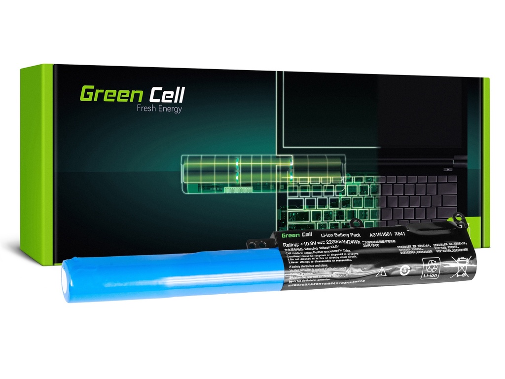 Батерија Green Cell A31N1601 за Asus Vivobook Max F541N F541U X541N X541S X541U / 11,1V 2200mAh