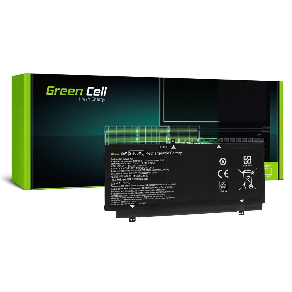 Батерија Green Cell SH03XL за HP Spectre x360 13-AC 13-W 13-W050NW 13-W071NW
