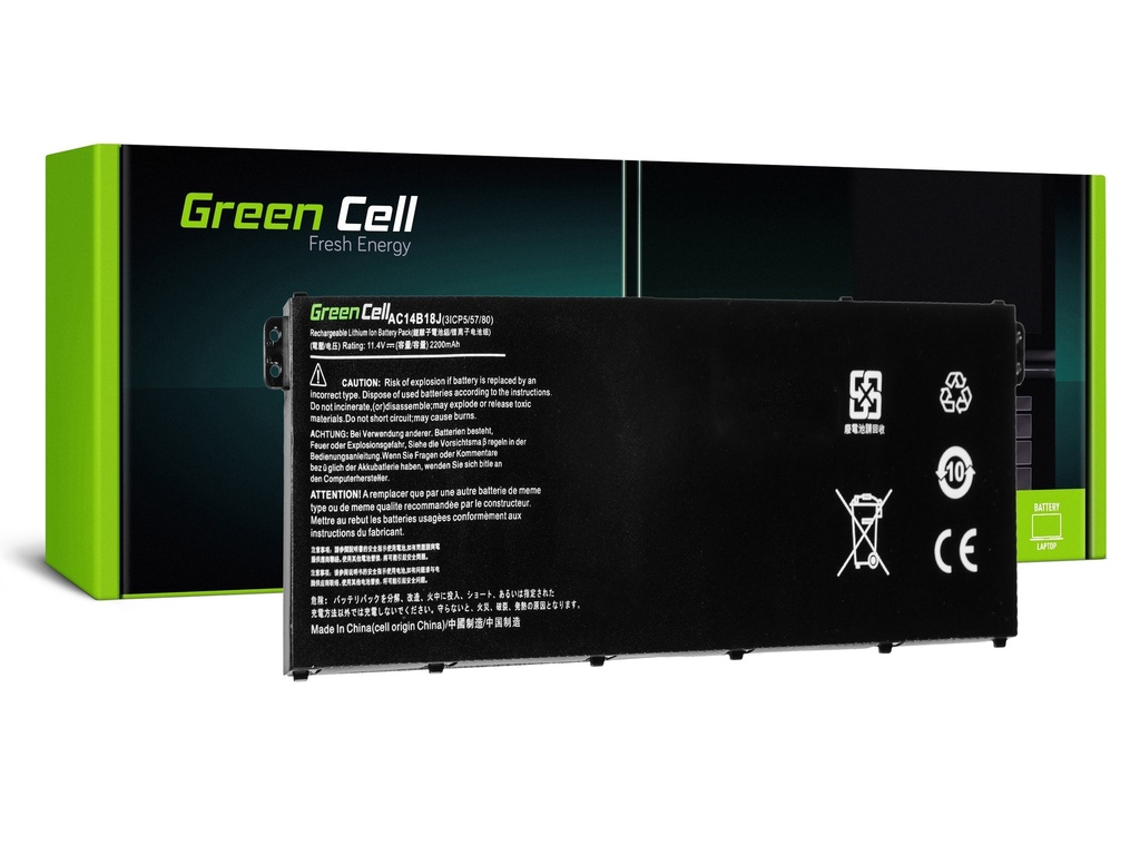 Батерија Green Cell за Acer Aspire E 11 ES1-111M ES1-131 E 15 ES1-512 / 11,4V 2100mAh
