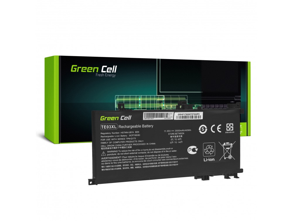 Батерија Green Cell TE03XL за HP Omen 15-AX052NW 15-AX055NW 15-AX075NW 15-AX099NW, HP Pavilion 15-BC402NW 15-BC408NW 15-BC411NW